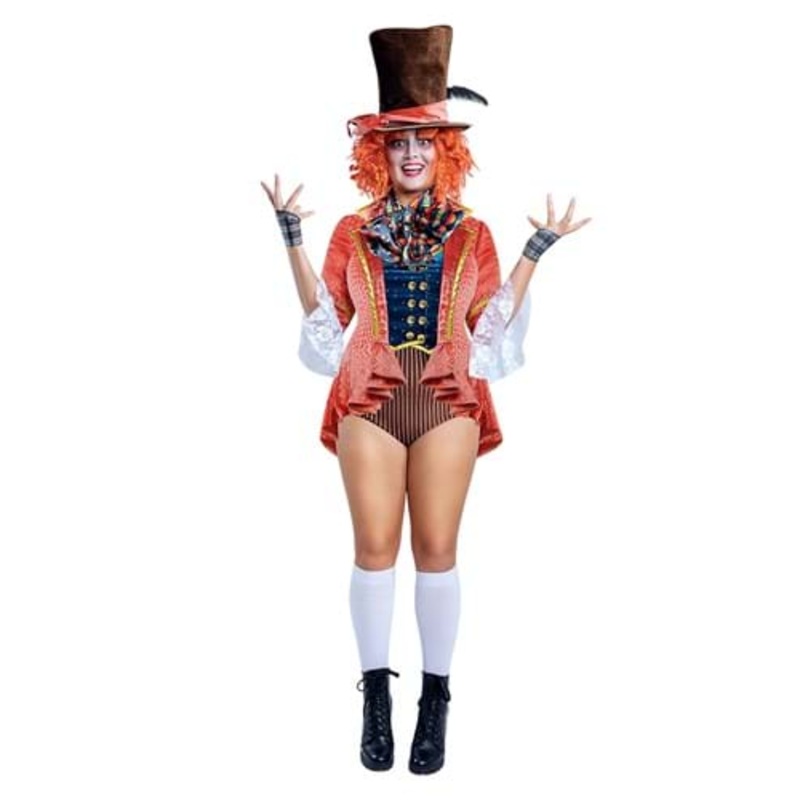 Women's Plus Size Adventurous Hatter Costume 1X