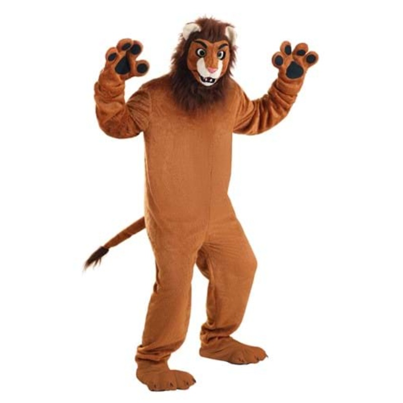 Adult Cartoon Lion Mouth Mover Mascot Costume Standard