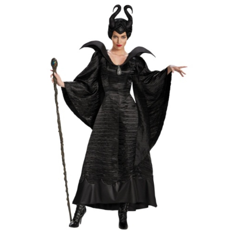 Adult Deluxe Maleficent Christening Black Gown Costume Small
