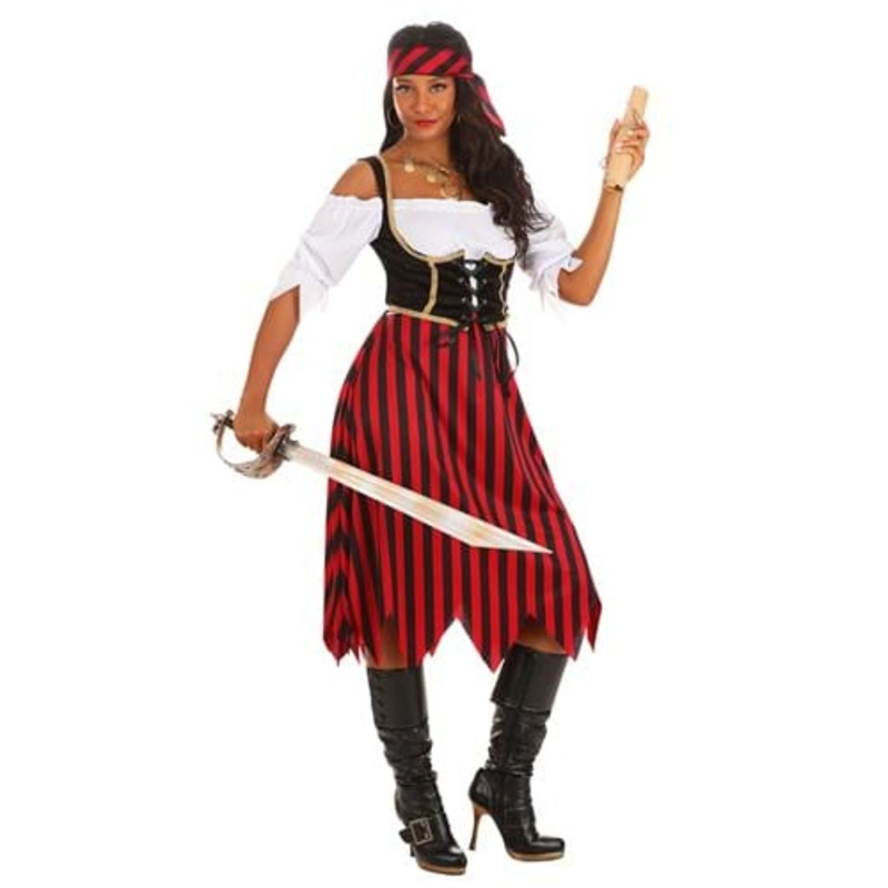 Deluxe Pirate Maiden Costume for Women Small