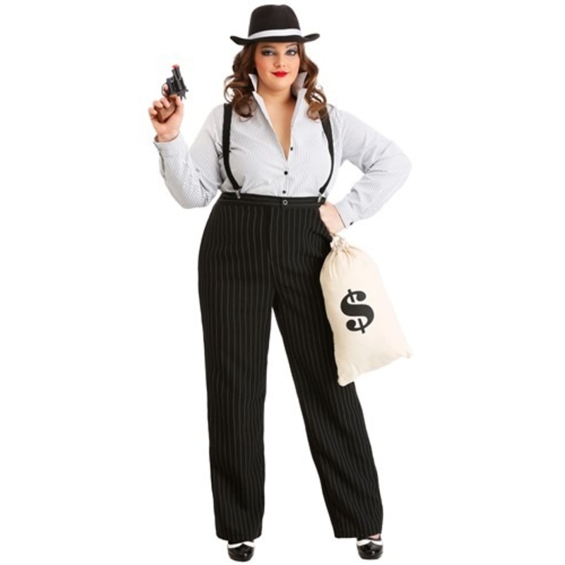Plus Size 1920s Gangster Lady Costume 1X