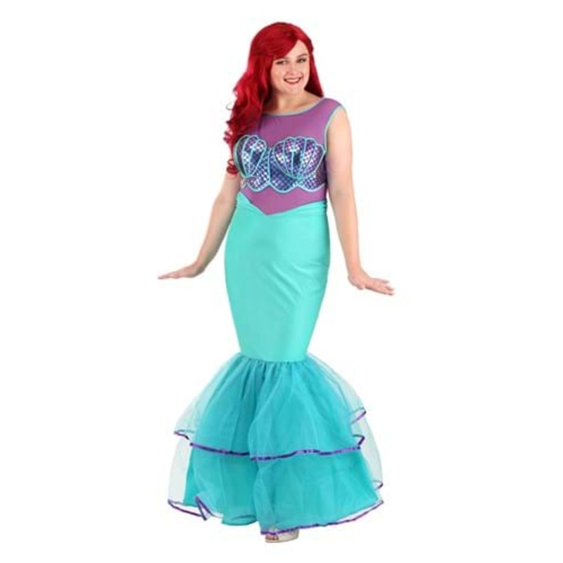 Plus Size Shell-a-brate Mermaid Women's Costume 1X