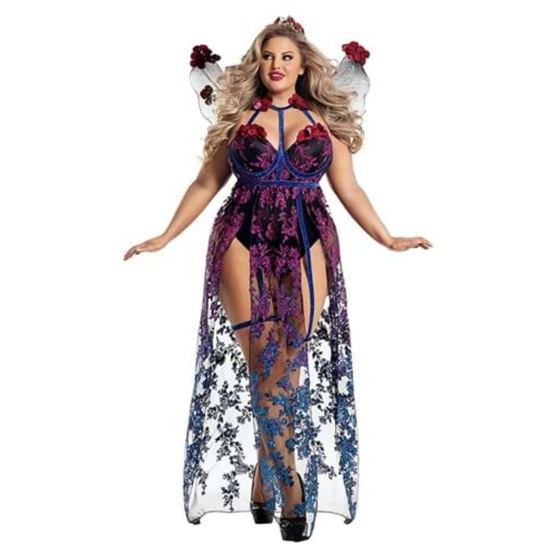 Plus Size Women's Dark Fairy Queen Costume 1X