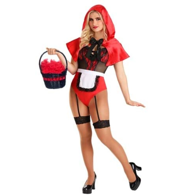 Sexy Little Red Romper Costume for Women Small