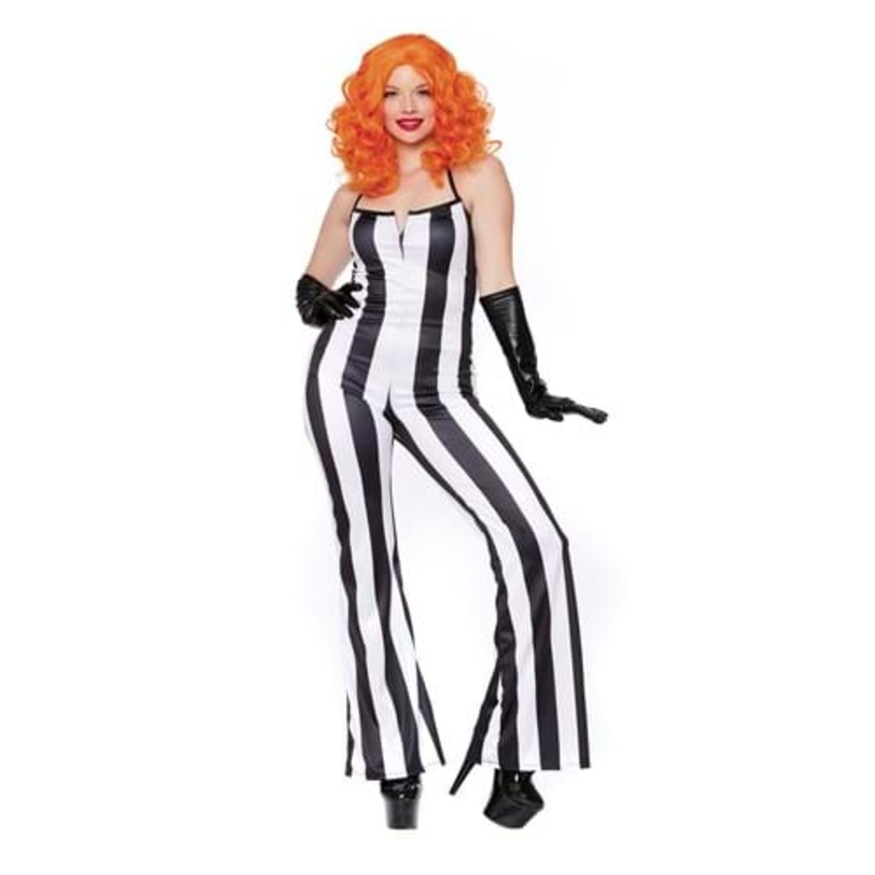 Striped Jumpsuit Costume for Women Small