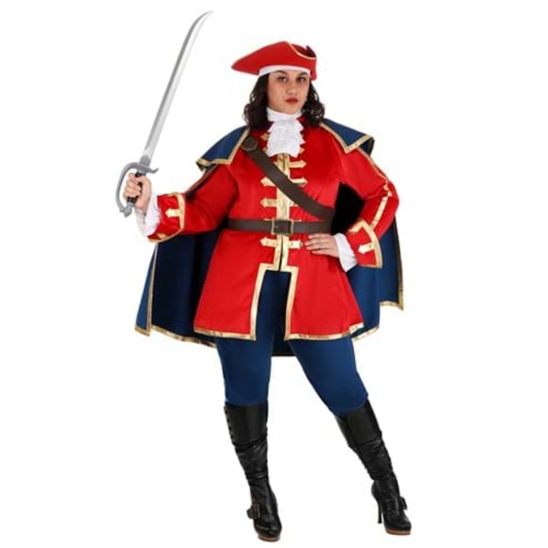 Women's Captain Pirate Plus Size Costume 1X
