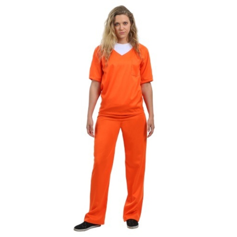 Women's Orange Prisoner Costume X-Small