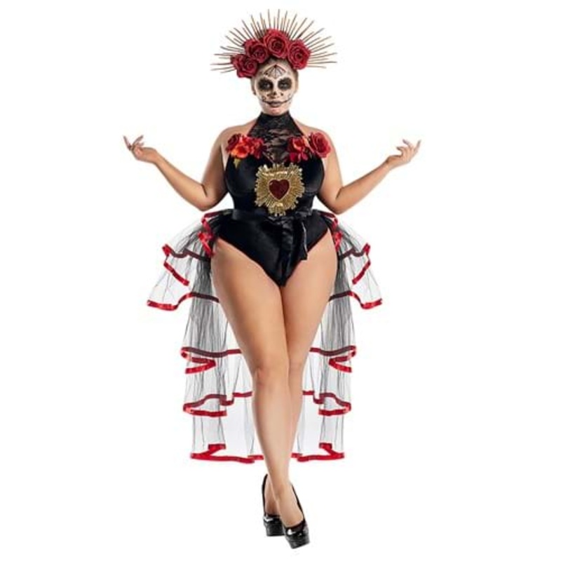 Women's Plus Size La Muerta Costume 1X