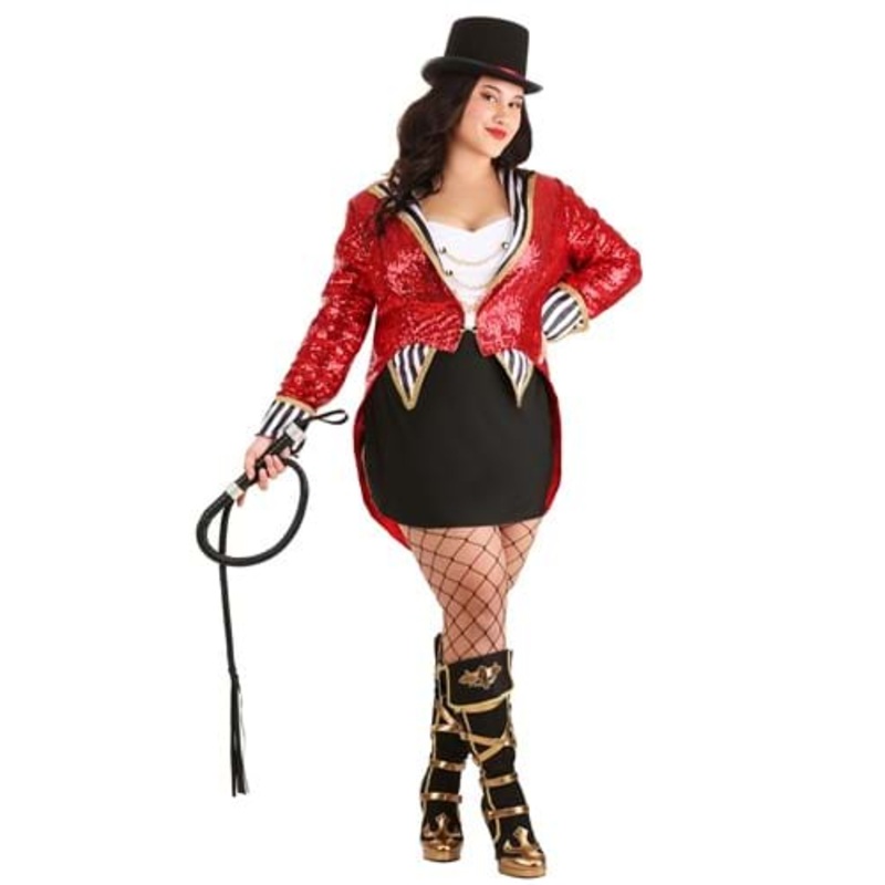 Women's Plus Size Sexy Sequin Ringmaster Costume 1X