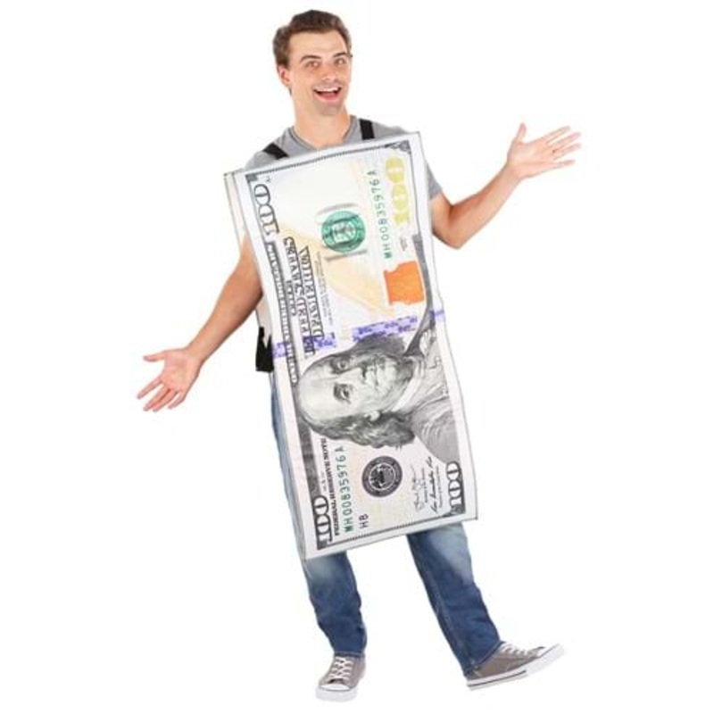 100 Dollar Bill Costume for Adults Standard