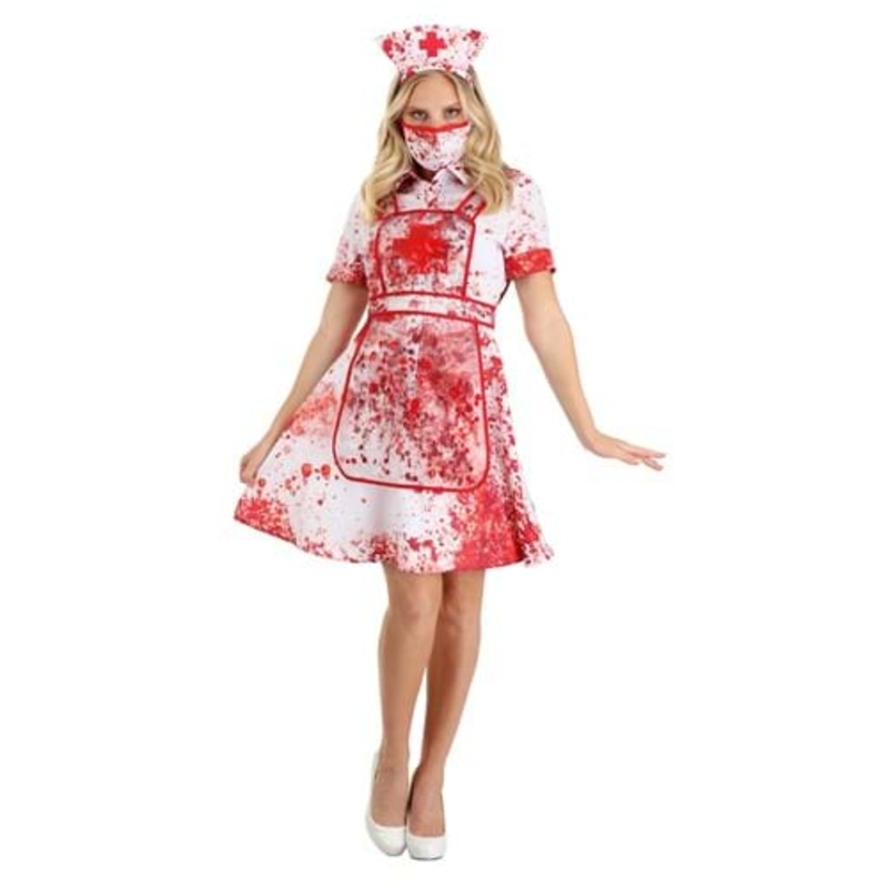 Blood Splatter Nurse Costume for Women Small