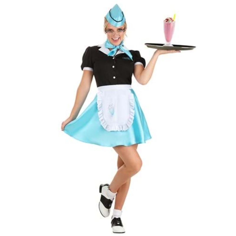Car Hop Waitress Costume for Women  Small