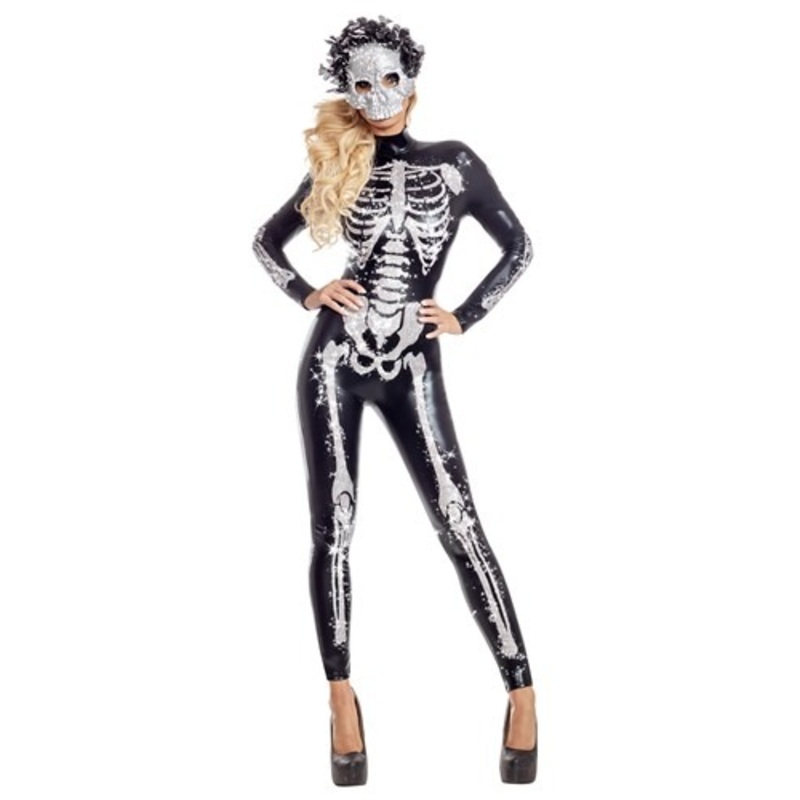 Glamorous Skeletal Beauty Women's Costume Small