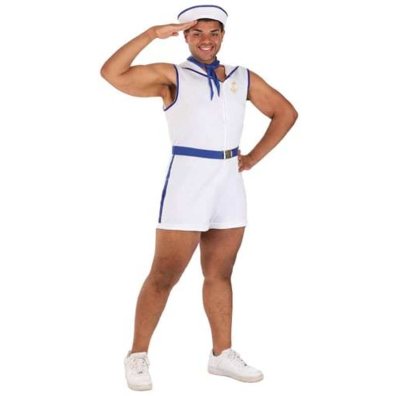 Men's Plus Size Sunbathing Sailor Costume 2X