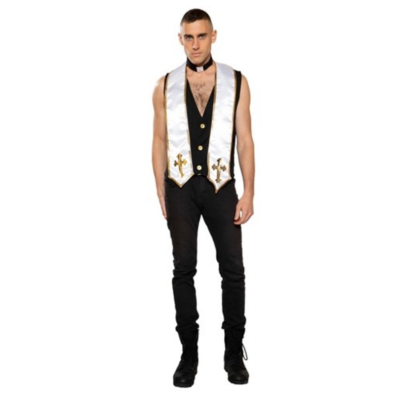 Men's Sexy Priest Costume Small