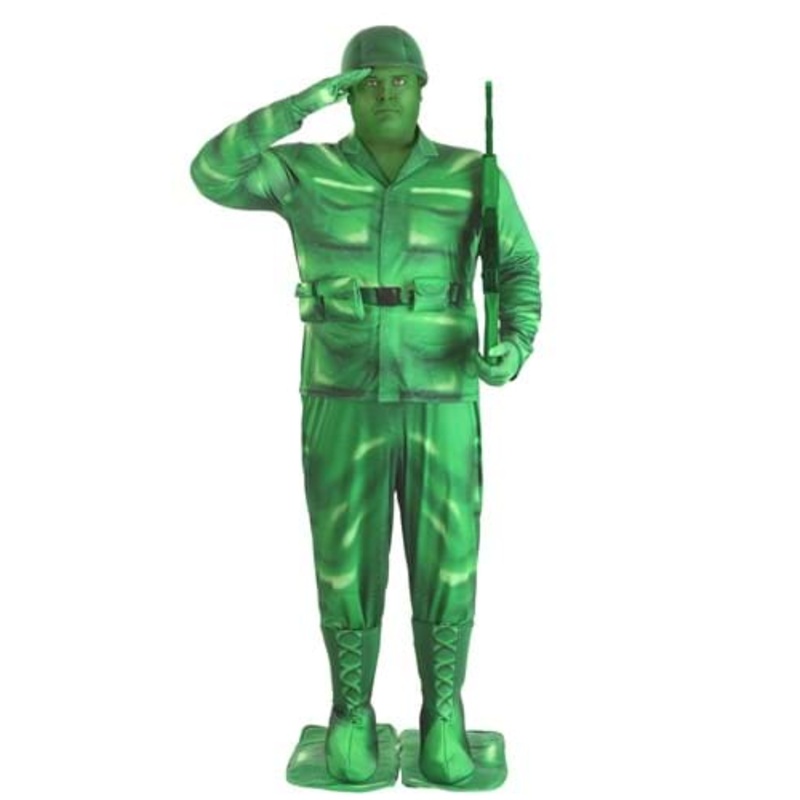Plus Size Plastic Army Man Costume for Men 2X