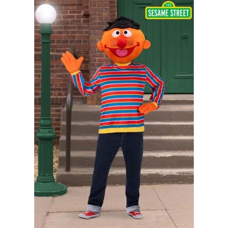 Plus Size Sesame Street Ernie Mascot Costume for Men 2X