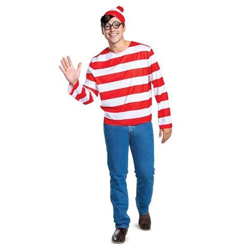 Where's Waldo Adult Classic Waldo Costume Medium