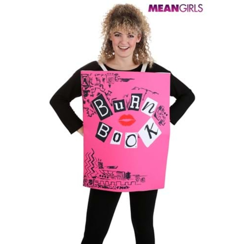 Mean Girls Burn Book Sandwich Board Costume for Adults Standard