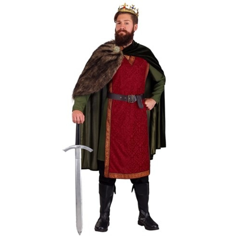Medieval King Costume for Adults Medium