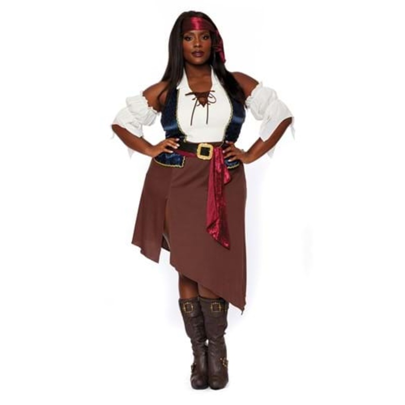 Plus Rogue Pirate Wench Costume for Women 1X