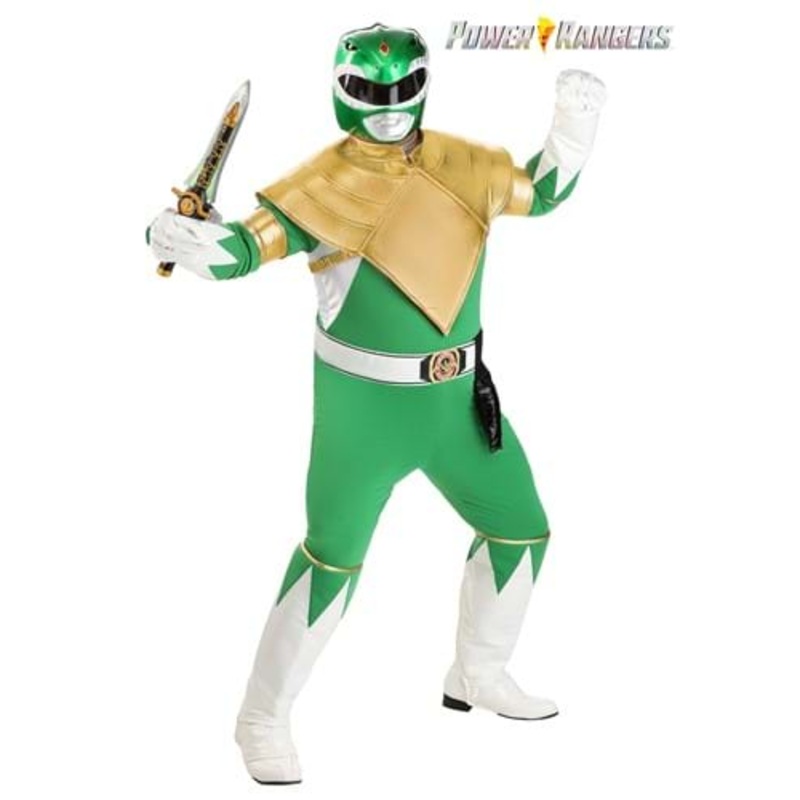 Plus Size Authentic Power Rangers Green Ranger Costume for Men 2X