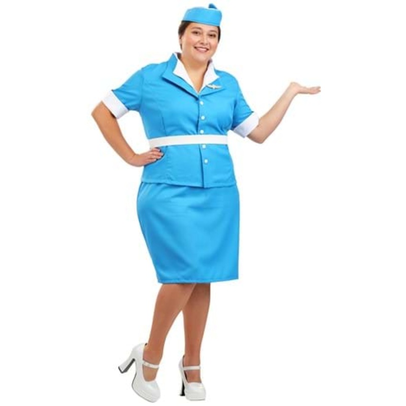 Plus Size Flight Attendant Women's Costume Dress 1X