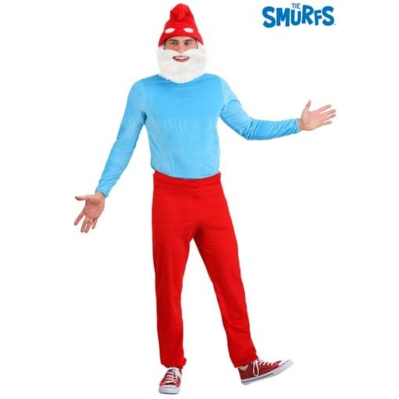 Plus Size Papa Smurf Costume for Men 2X