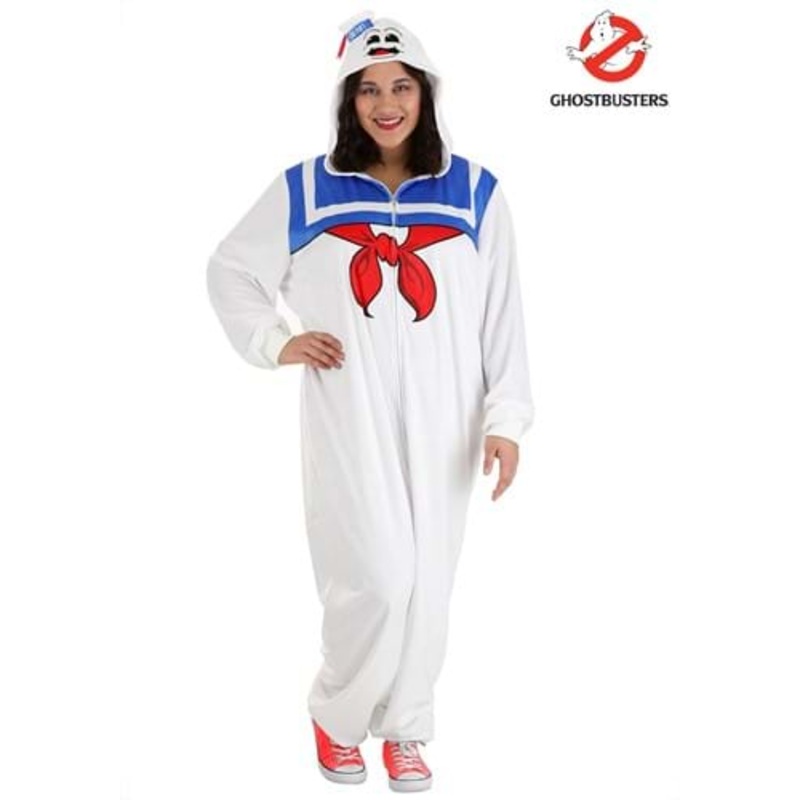 Plus Size Stay Puft Marshmallow Man Costume Adult Onesie 2X