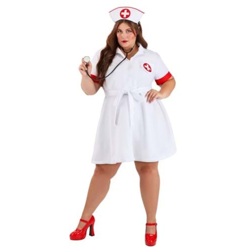 Stitch Me Up Nurse Plus Size Costume Dress for Women 1X