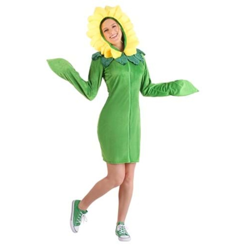 Flower Hoodie Dress for Women X-Small