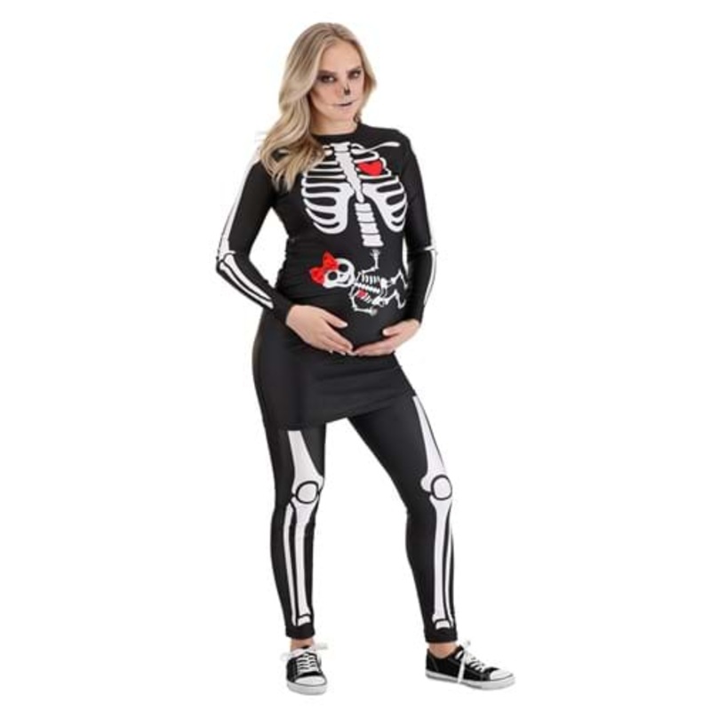 Maternity Pregnant Skeleton Costume for Women Small
