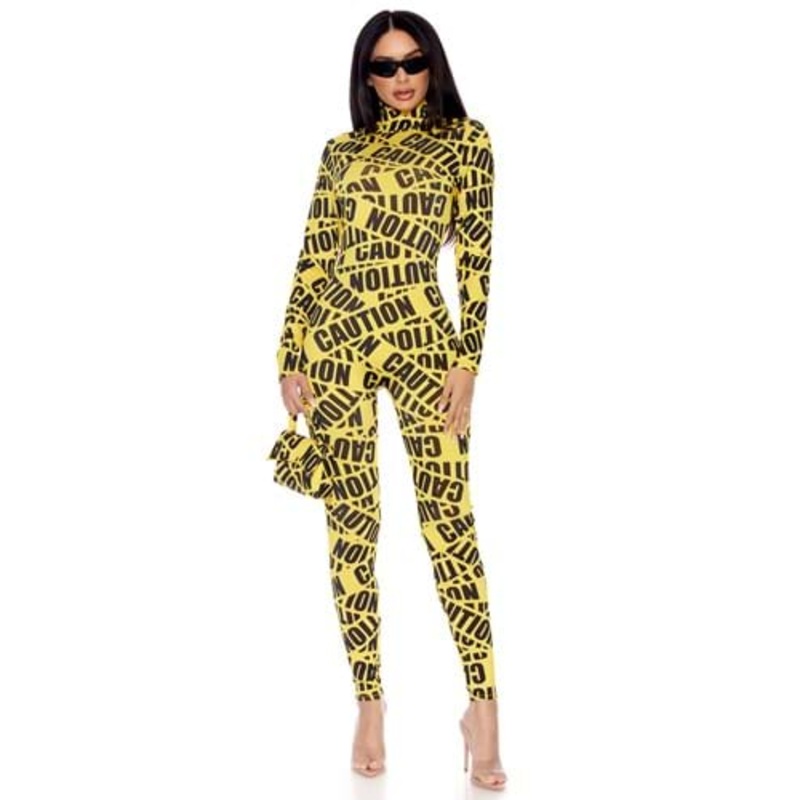 Sexy Caution Tape Costume for Women X-Small/Small