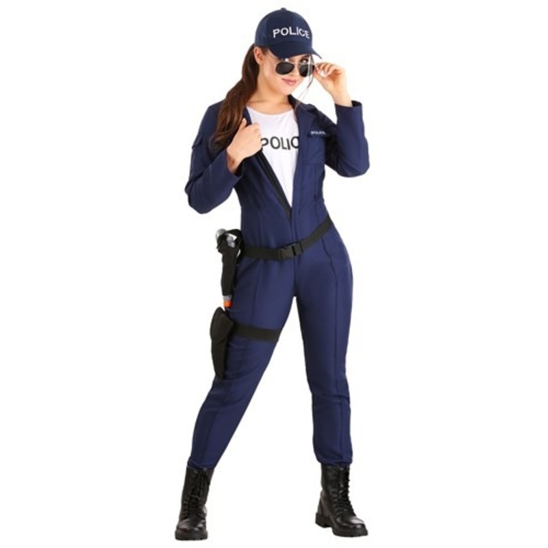 Women's Tactical Cop Jumpsuit Costume X-Small
