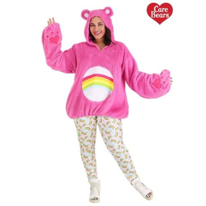 Care Bears Women's Plus Size Deluxe Cheer Bear Hoodie Costume 1X