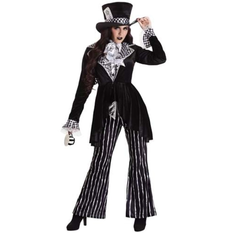 Deluxe Dark Mad Hatter Costume for Adults Medium
