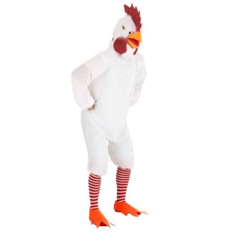 Deluxe White Rooster Costume for Adults Large