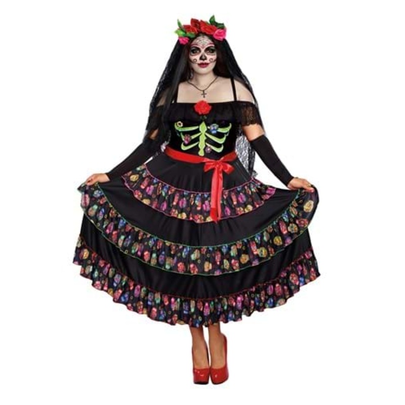 Plus Size Lady of the Dead Costume for Women 1X
