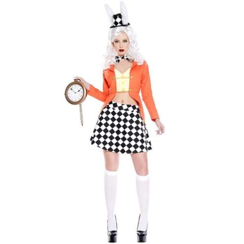 Sexy Adventurous White Rabbit Costume for Women X-Small