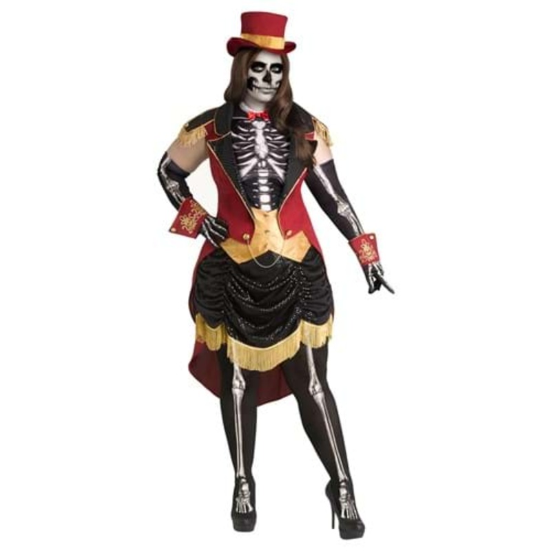 Women's Plus Size Skeleton Ringmistress Costume 2X