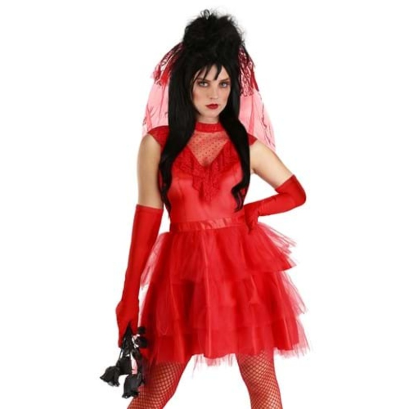 Ghostly Red Wedding Dress Costume for Women Small