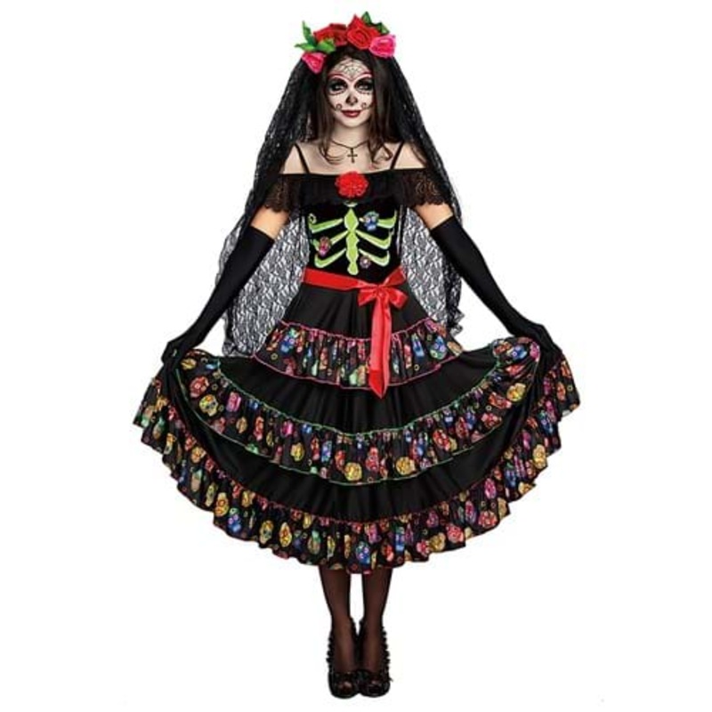 Lady of the Dead Costume for Women Small