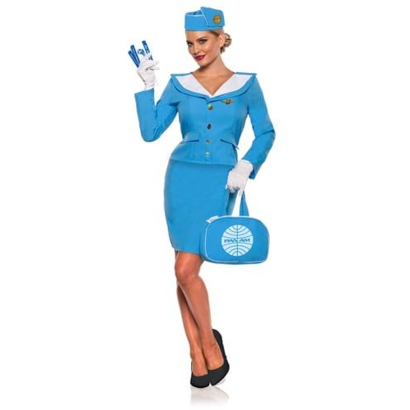 Panam Airlines Flight Attendant Costume for Women Small