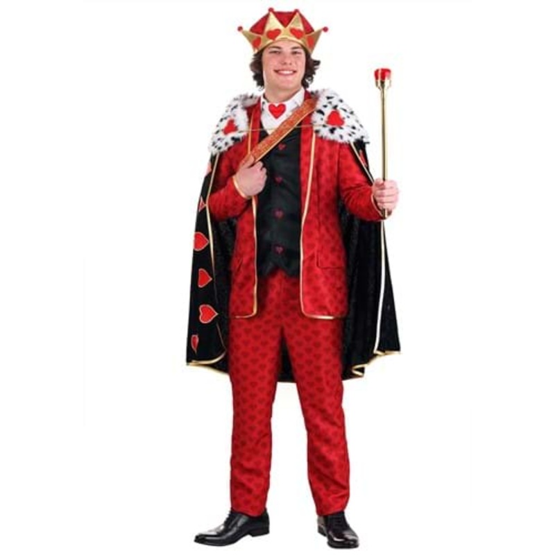 Premium King of Hearts Costume for Men Small