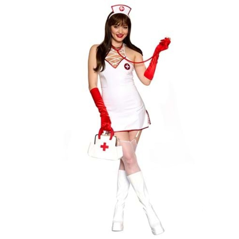 Sexy Strappy Nurse Costume for Women X-Small