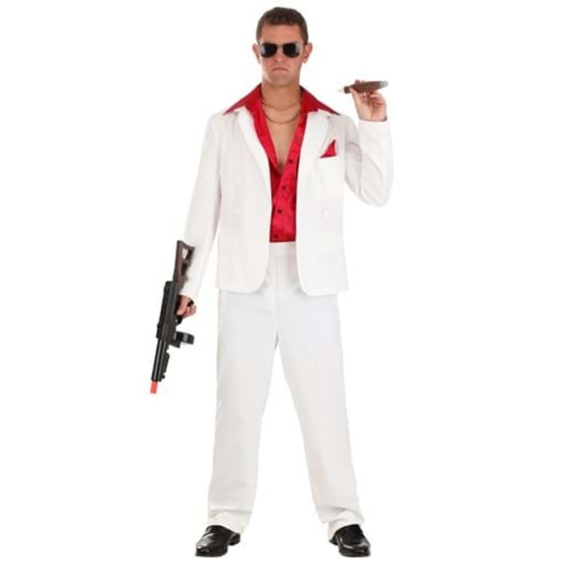 Suave 80s Gangster Costume for Men Small