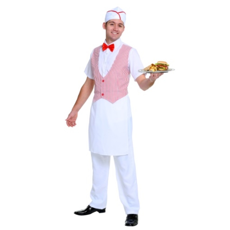 50's Car Hop Costume for Men Small
