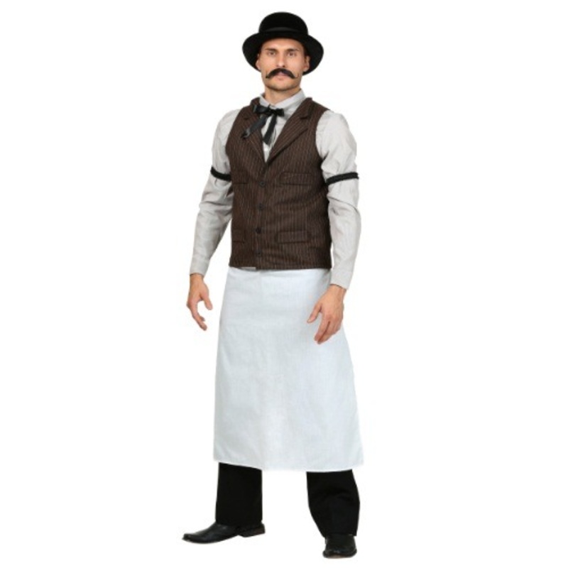 Adult Old West Bartender Costume Large