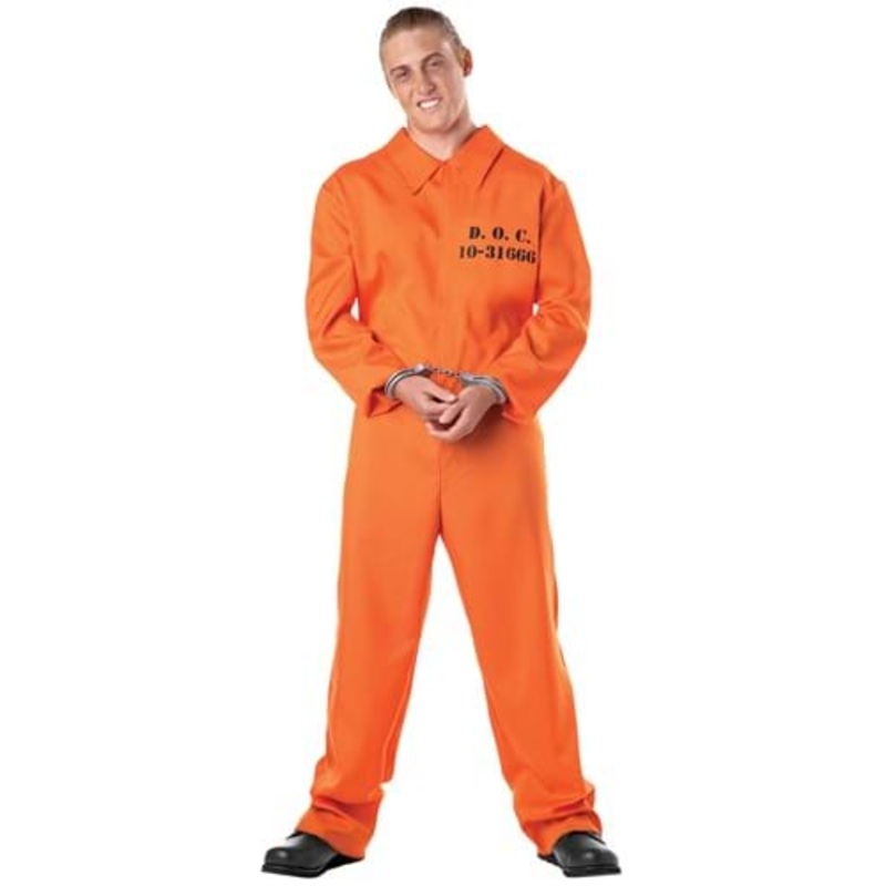 Classic Prisoner Costume for Adult Men Small