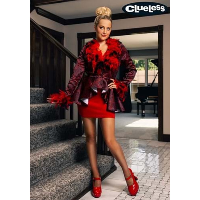 Clueless Cher Red Dress Costume for Women X-Small